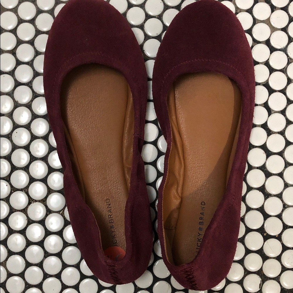 Lucky Brand Burgundy Women's Flats